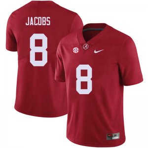 NCAA Men's Alabama Crimson Tide #8 Josh Jacobs Stitched College 2018 Nike Authentic Red Football Jersey RF17I11MH